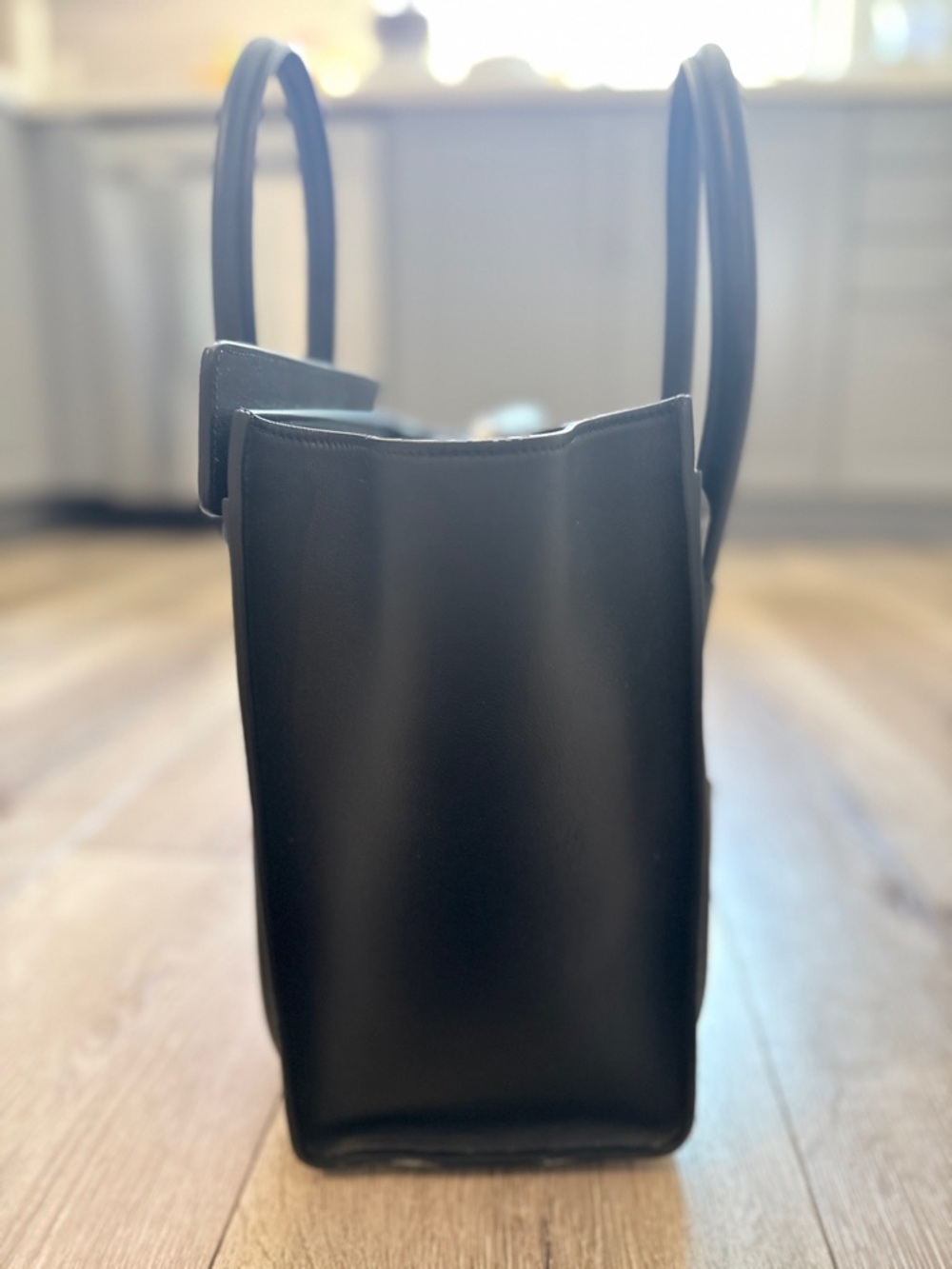 Celine Black Leather Luggage Tote Satchel - Picture 5 of 7